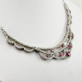 Gargantilla de Rubí y Zirconia Cúbica - Gargantillas