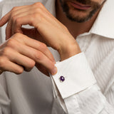 Gemelos de Amatista - Accesorios hombre