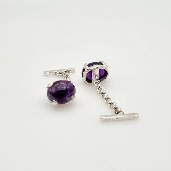 Gemelos de Amatista - Accesorios hombre