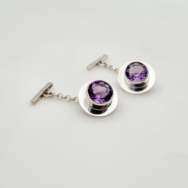 Gemelos de Amatista - Accesorios hombre