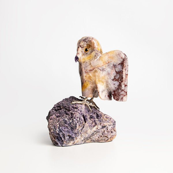 Lechuza amarilla - Talla en piedra