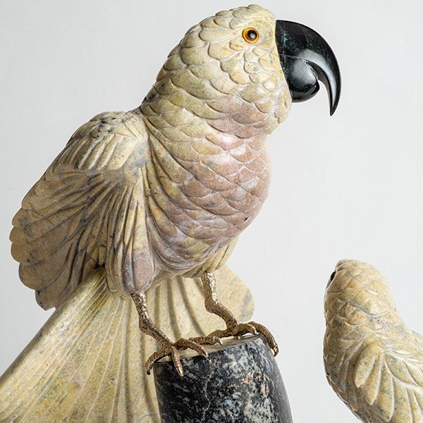 Loros Alegres - Talla en piedra
