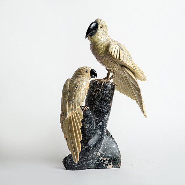 Loros Alegres - Talla en piedra