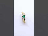 Emerald and diamond ring in 18k gold
