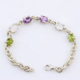 Pulsera de Amatista, Piedra luna y Peridotos - Pulseras