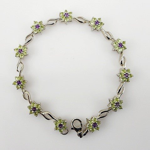 Pulsera de Amatista y Peridotos - Pulseras