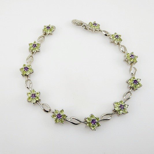 Pulsera de Amatista y Peridotos - Pulseras