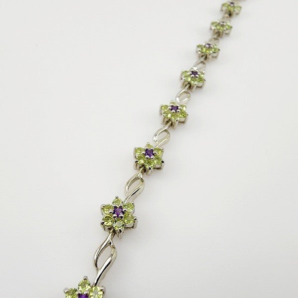 Pulsera de Amatista y Peridotos - Pulseras
