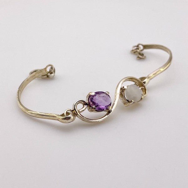 Pulsera de Amatista y Piedra luna - Pulseras