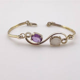 Pulsera de Amatista y Piedra luna - Pulseras
