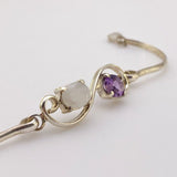 Pulsera de Amatista y Piedra luna - Pulseras