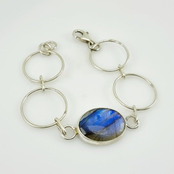 Pulsera de Labradorita Azul - Pulseras