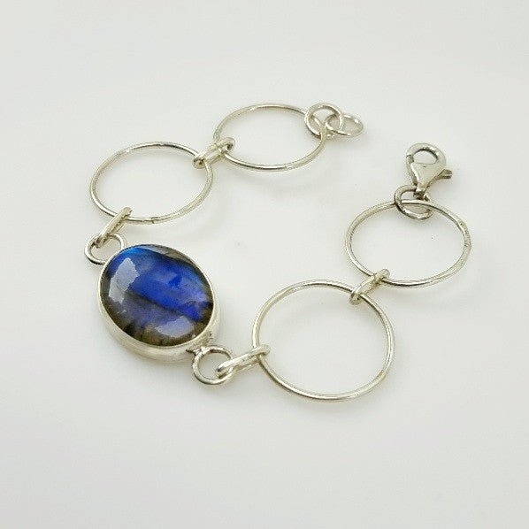 Pulsera de Labradorita Azul - Pulseras