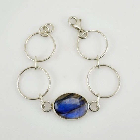 Pulsera de Labradorita Azul - Pulseras