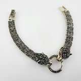 Pulsera de Marcasita, Rubí, Esmeralda y Zafiro - Pulseras