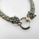Pulsera de Marcasita, Rubí, Esmeralda y Zafiro - Pulseras