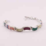 Pulsera de Nacar, Malaquita, Rodonita, Turquesa y Lapislazuli - Pulseras