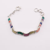 Pulsera de Nacar, Malaquita, Rodonita, Turquesa y Lapislazuli - Pulseras