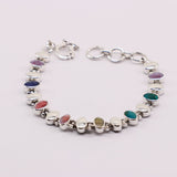 Pulsera de Nacar, Malaquita, Rodonita, Turquesa y Lapislazuli - Pulseras