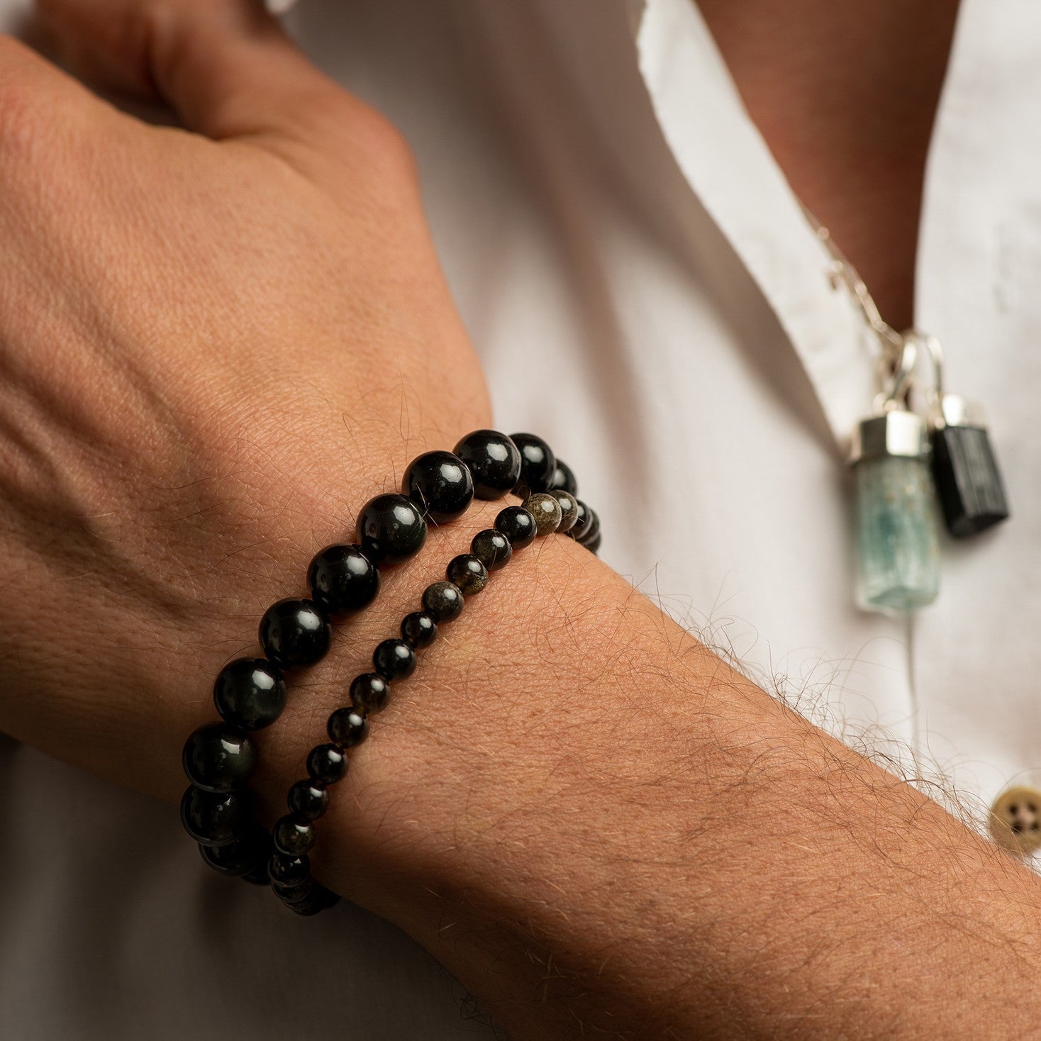 Pulsera de Obsidiana Arco Iris - Pulseras
