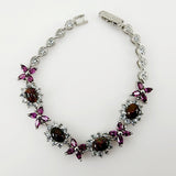 Pulsera de Ópalo negro, Aguamarina y Rodolito - Pulseras