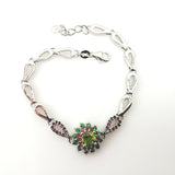Pulsera de Peridoto, Tsavorite y Rubí - Pulseras