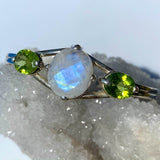 Pulsera de Piedra Luna y Peridoto - Pulseras