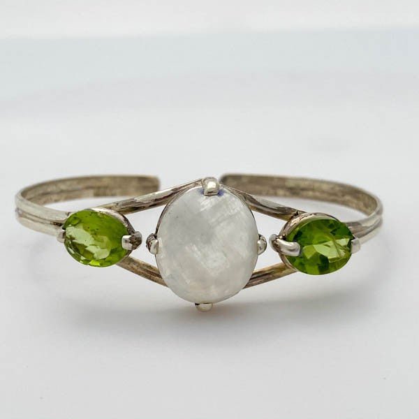 Pulsera de Piedra Luna y Peridoto - Pulseras