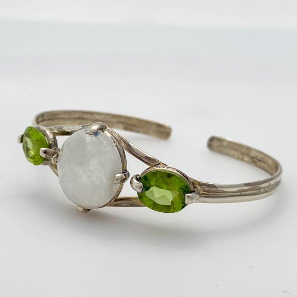 Pulsera de Piedra Luna y Peridoto - Pulseras