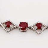 Pulsera de Rubí y Cubic Zirconia - Pulseras