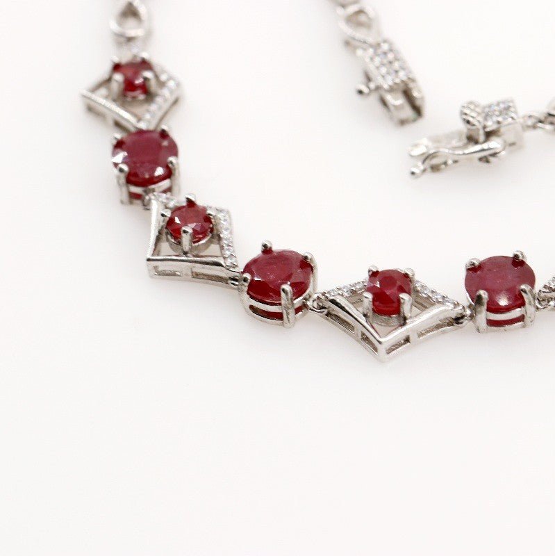Pulsera de Rubí y Cubic Zirconia - Pulseras