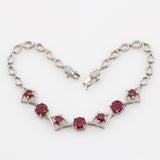 Pulsera de Rubí y Cubic Zirconia - Pulseras