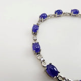 Pulsera de Tanzanitas y cubic zirconia. - Pulseras