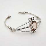 Pulsera de Topacio Imperial en Plata 950 vista lateral- Pulseras