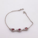 Pulsera de Turmalina rosa y cubic zirconia - Pulseras