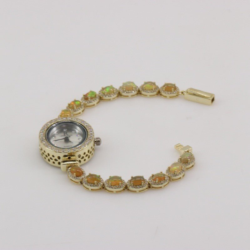 Reloj de Ópalo Welo y Cubic zirconia con baño en oro 18k - Relojes
