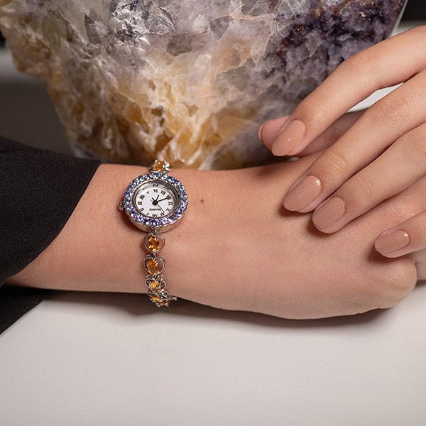 Reloj de Tanzanitas y Citrino - Relojes