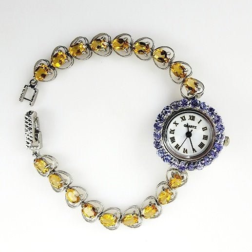 Reloj de Tanzanitas y Citrino - Relojes