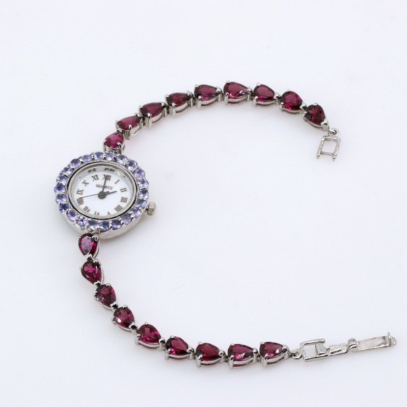 Reloj de Tanzanitas y Granate rodolito - Relojes