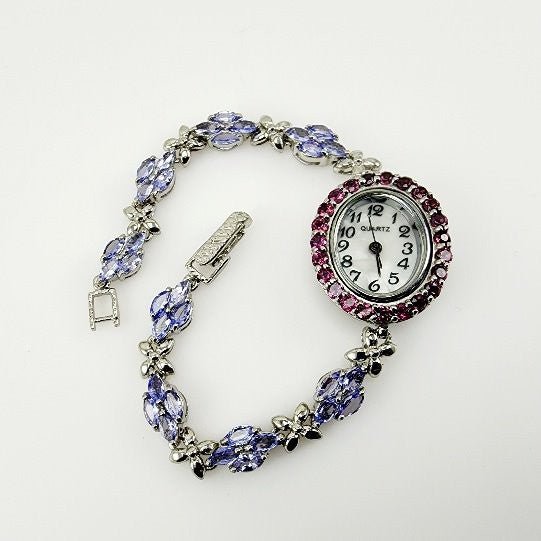 Reloj de Tanzanitas y Granate rodolito - Relojes
