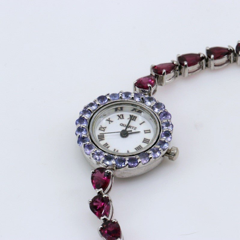 Reloj de Tanzanitas y Granate rodolito - Relojes