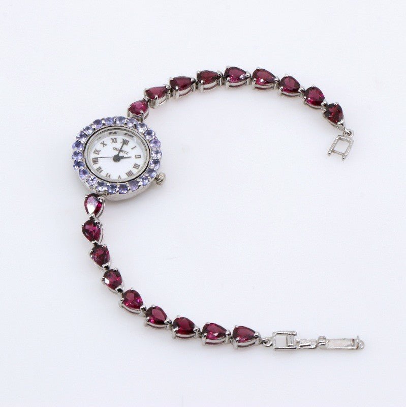 Reloj de Tanzanitas y Granate rodolito - Relojes