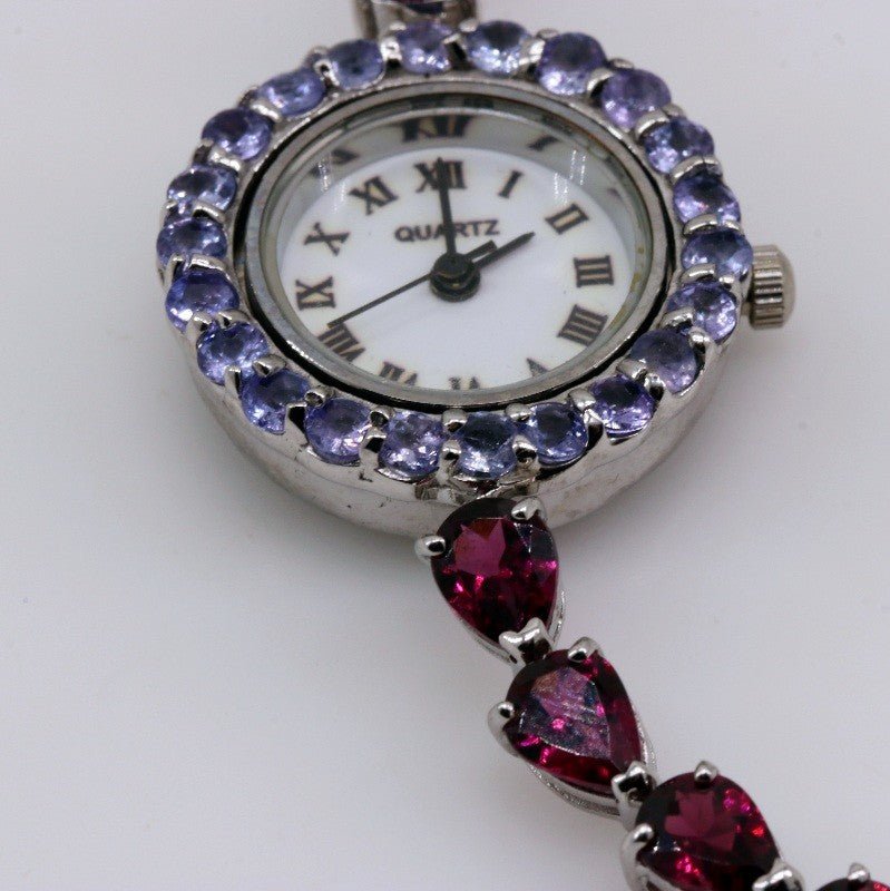 Reloj de Tanzanitas y Granate rodolito - Relojes