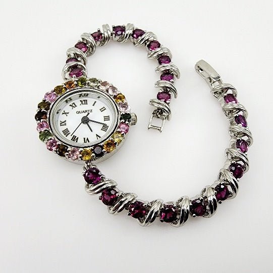 Reloj de Turmalinas y Granate rodolito - Relojes